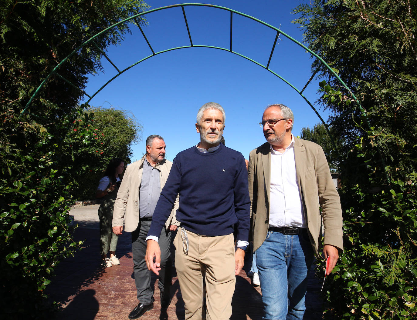 Fiesta de la Rosa del PSOE de Ponferrada con la presencia del ministro del Interior, Fernando Grande-Marlaska