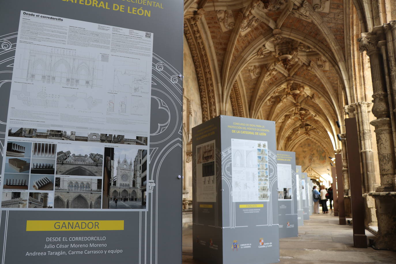 Presentación de la exposición del concurso de ideas del pórtico occidental de la Catedral de León. 