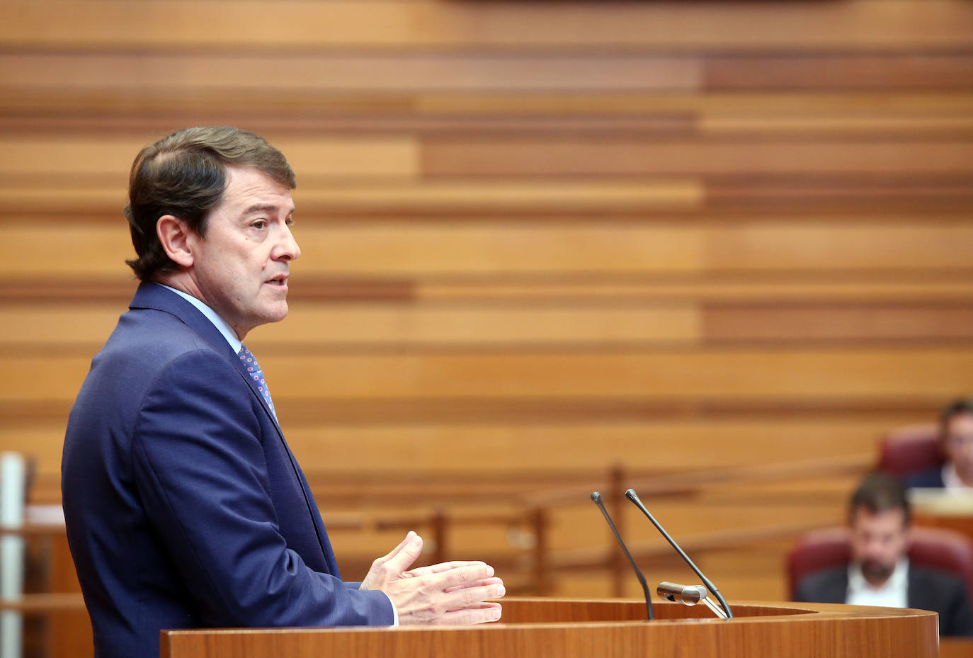 Sesión plenaria en las Cortes con intervención a petición propia del presidente de la Junta, Alfonso Fernández Mañueco, sobre los incendios forestales