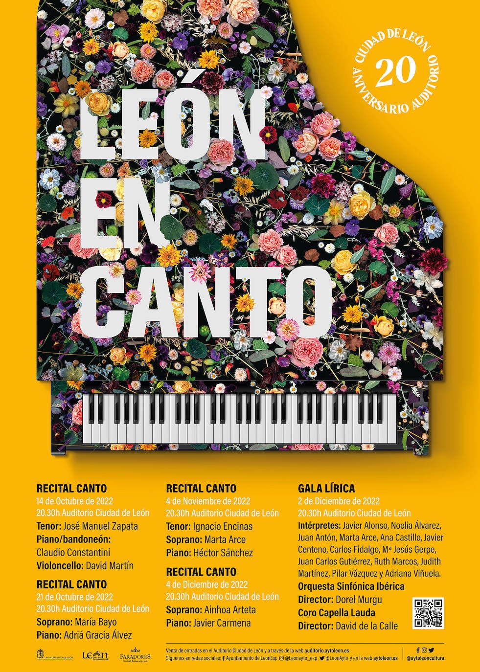 La concejala de cultura, Evelia Fernández, y la soprano y organizadora artística del ciclo 'León en Canto', Marta Arce, presentan los conciertos para celebrar los veinte años del Auditorio Ciudad de León.