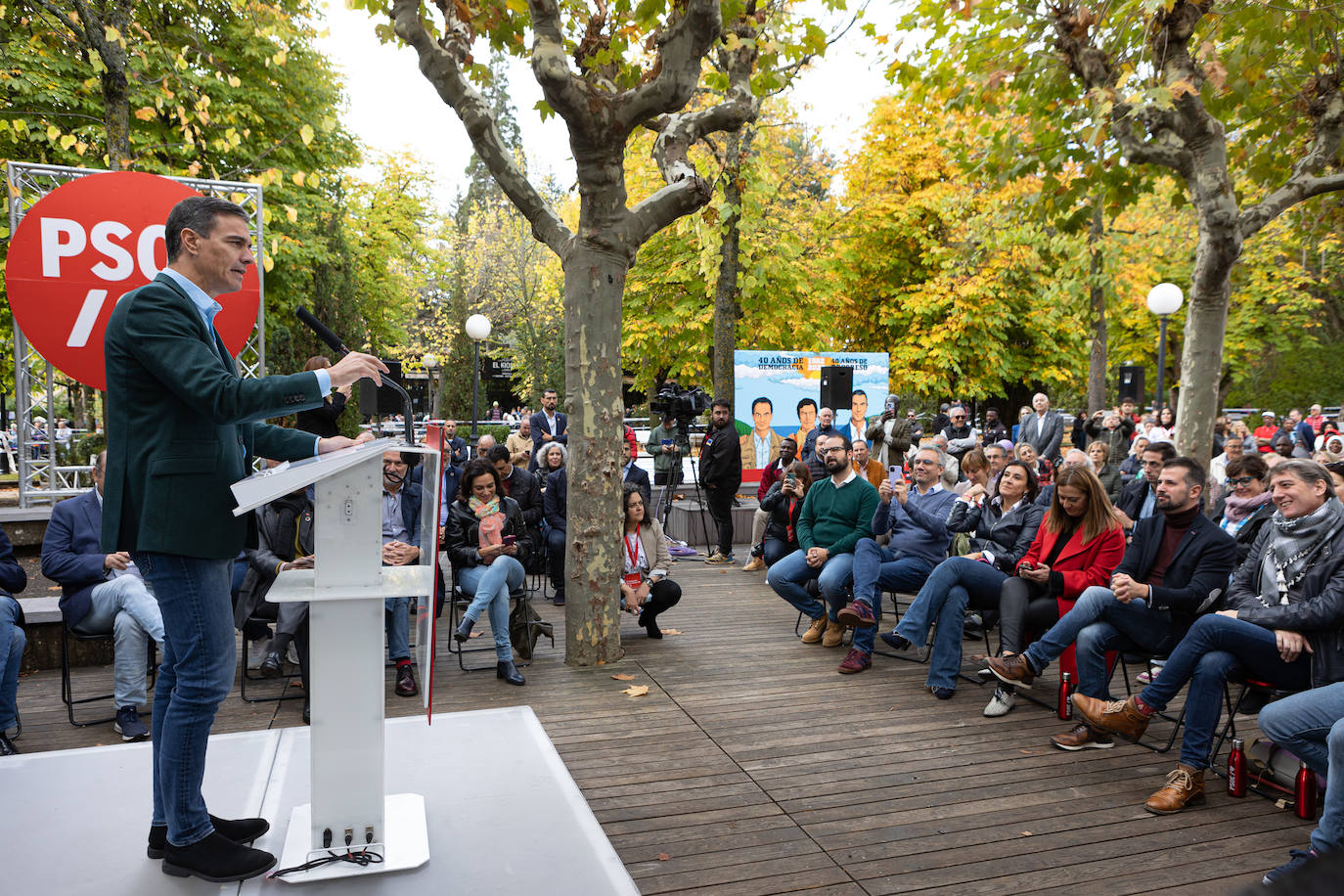 Acto político del PSOE con la participación del secretario general del partido y presidente del Gobierno, Pedro Sánchez