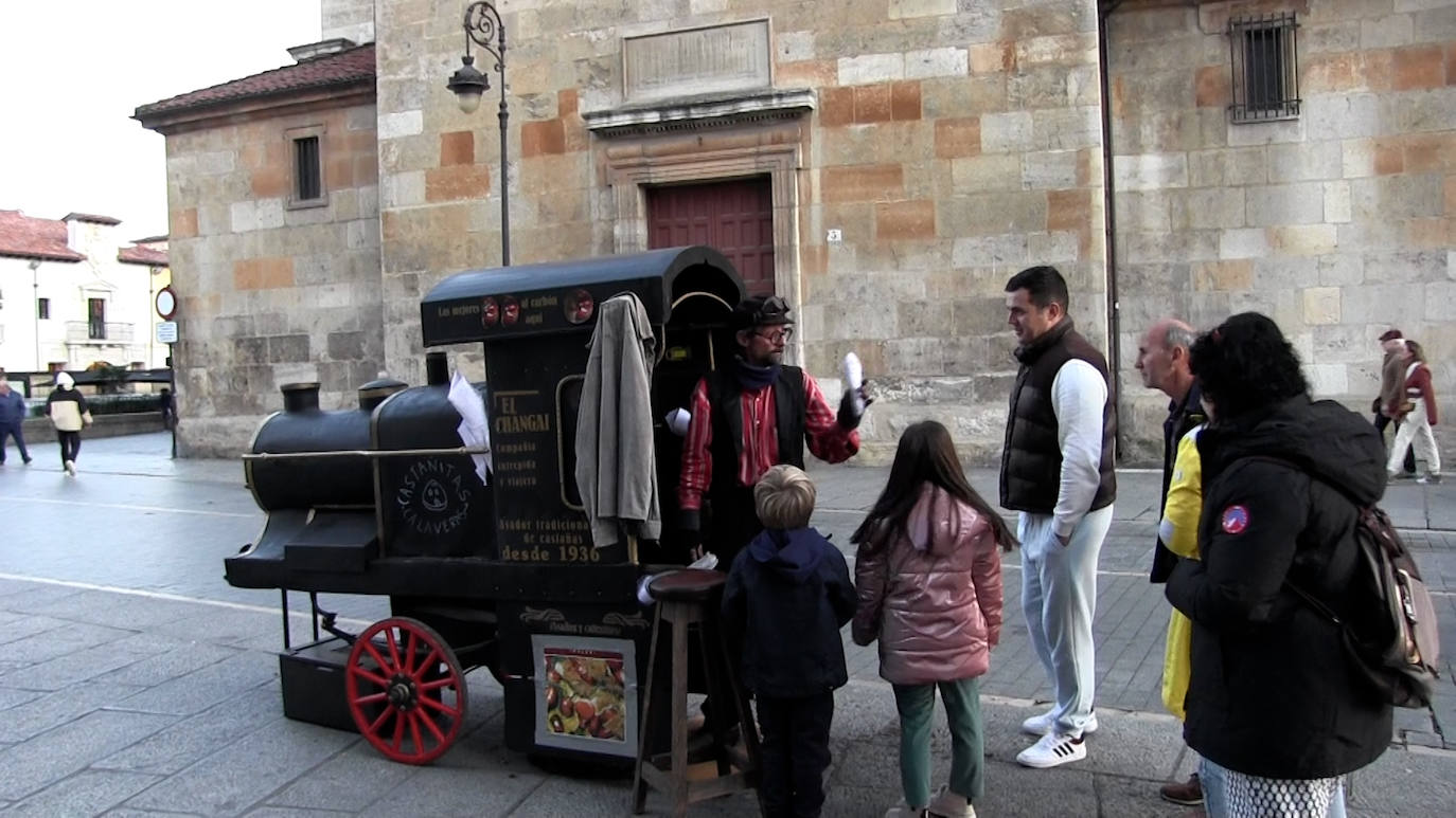 Ángel no entiende de inflacción y la venta de las castañas sigue igual que el pasado año. 