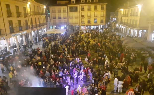 Image de la Plaza Mayor durante la discoteca