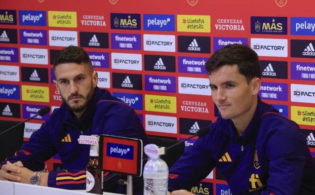 Koke y Hugo Guillamón, durante su rueda de prensa.