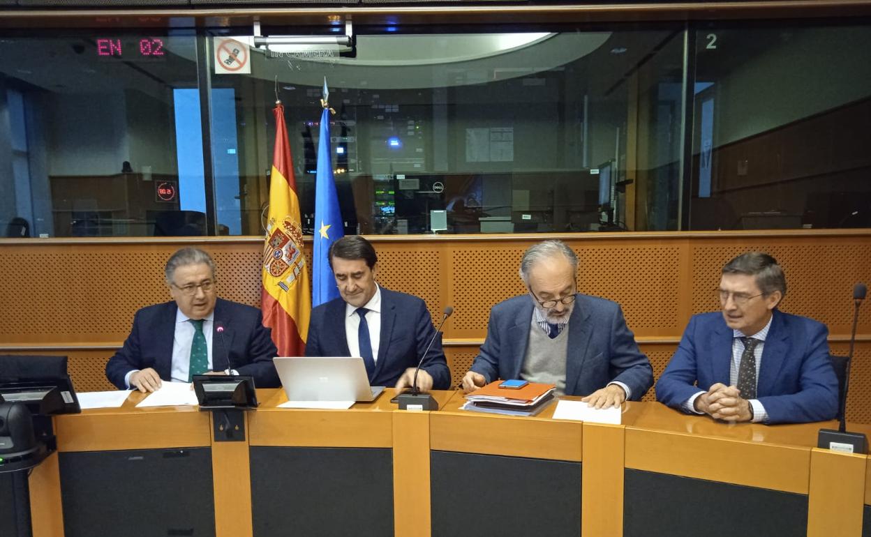 Juan Carlos Suárez-Quiñones durante su intervención en el Parlamento Europeo. 