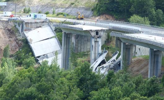 Imagen de la zona tras sufrir los derrumbes. 