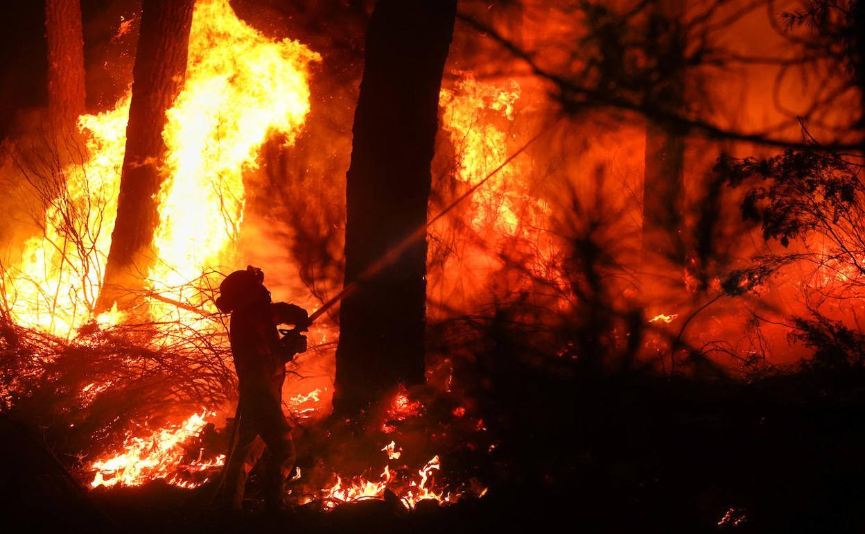 Imagen de archivo de un incendio en la comunidad. 