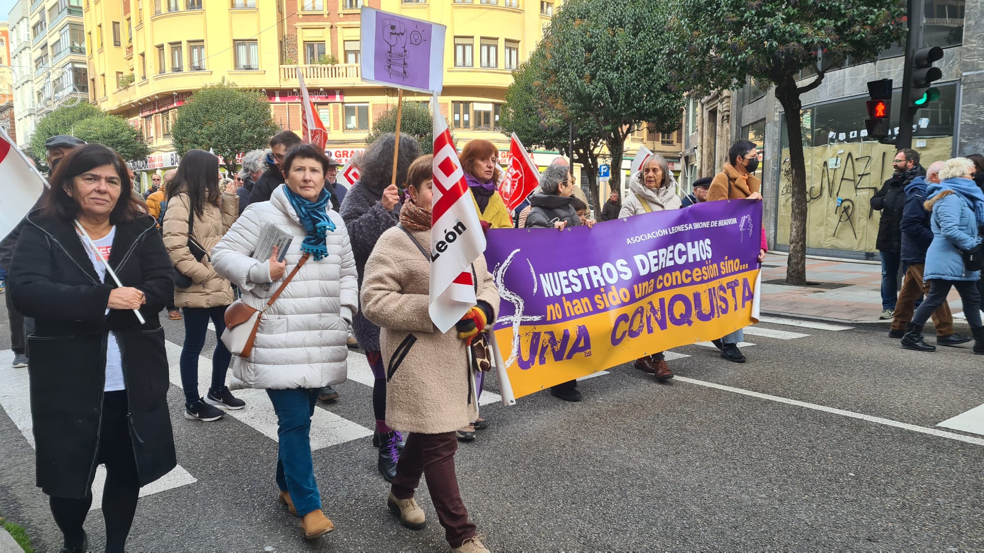 Manifestación de UGT y CCOO.