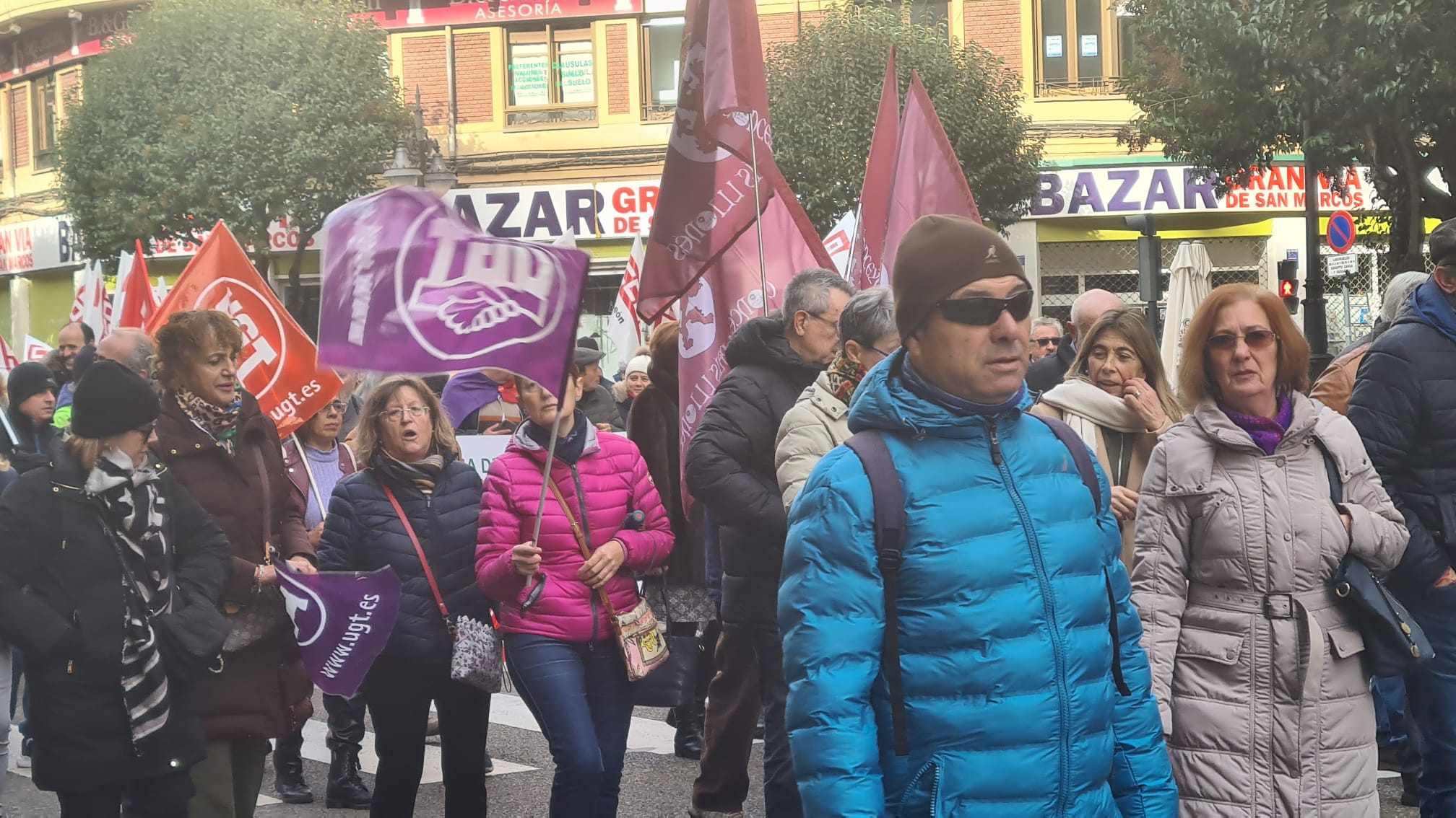 Manifestación de UGT y CCOO.