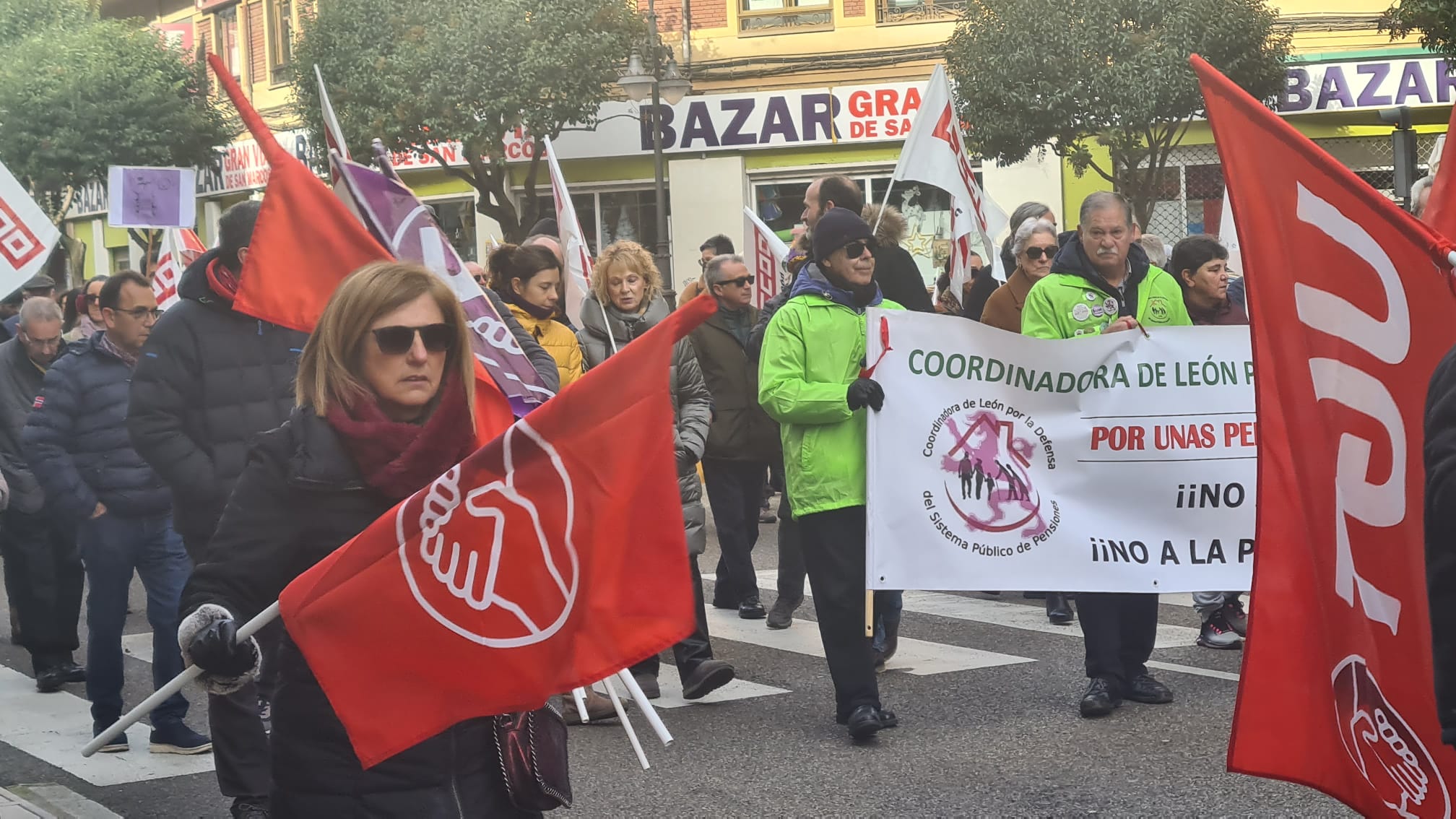 Manifestación de UGT y CCOO.