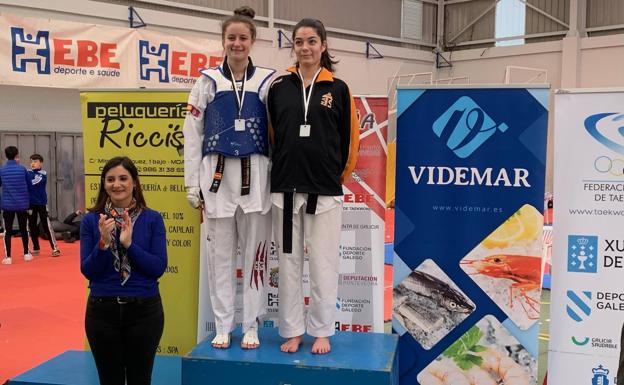 Imagen principal - Sonia Roldán, del Club Saya de Valencia de Don Juan, conquista el Open Vila de Moana.