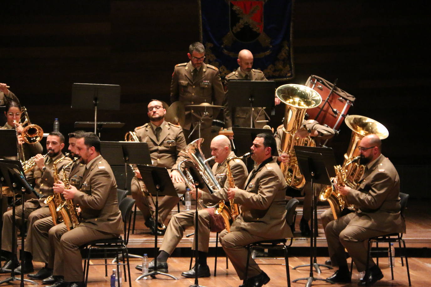 La Unidad de Música del Maca ha rendido homenaje a su patrona, este martes en el Auditorio 'Ciudad de León