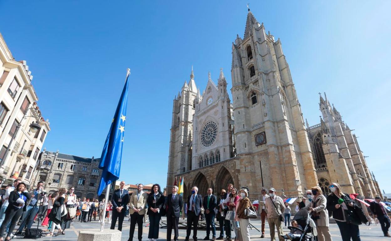 Imagen de archivo del Izado de bandera con motivo de la celebración del Día de Europa.