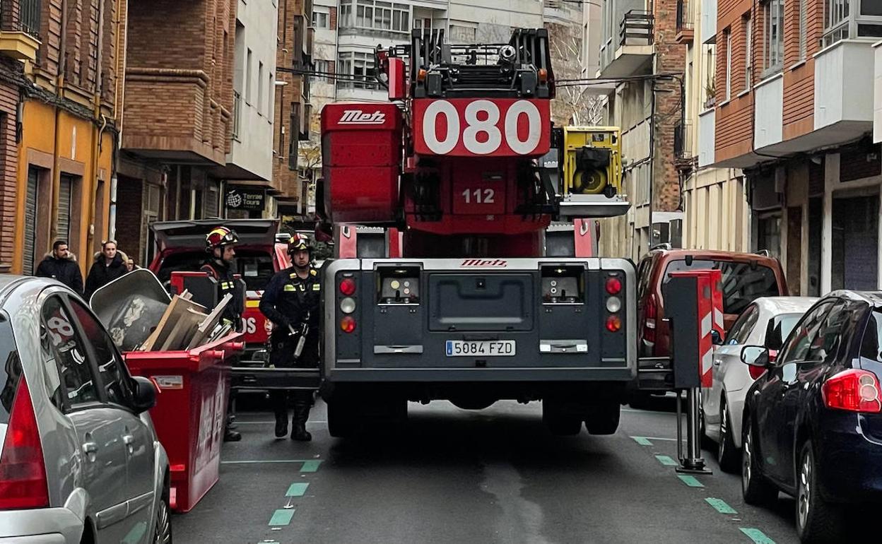 Intervención de los Bomberos de León en el domicilio de dicha persona.