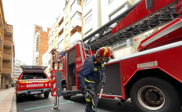 Actuación de Bomberos de León.