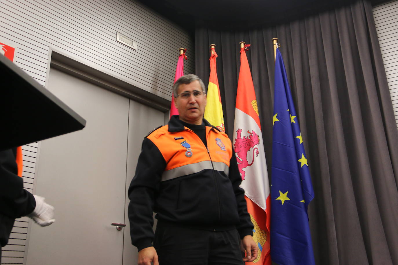 Homenaje del Ayuntamiento de León a los voluntarios de Protección Civil. 