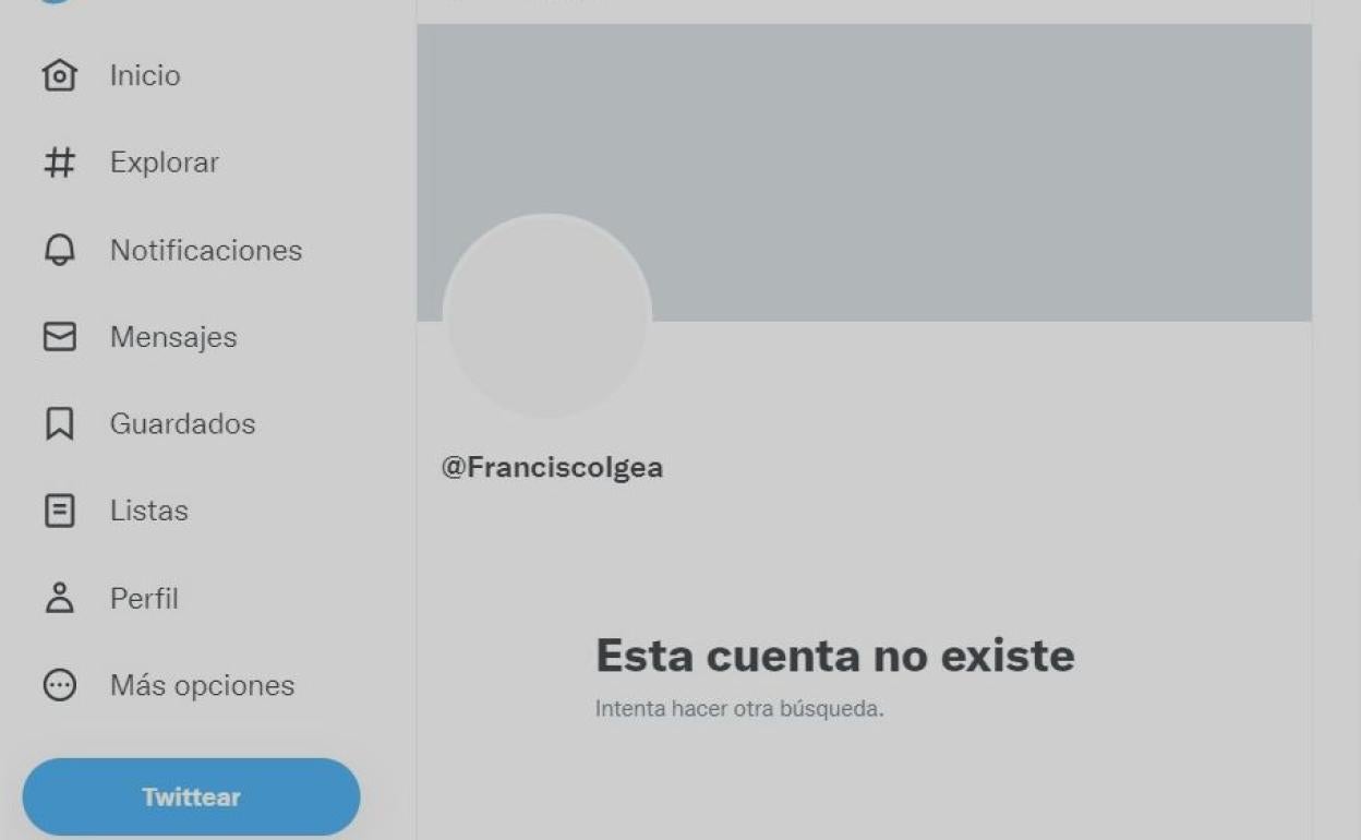 Imagen de la cuenta de Francisco Igea en twitter, ahora desactivada por el político tras ser 'asaltada'. 