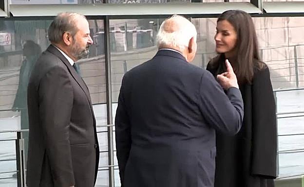 La Reina Letizia enamora con botas mosqueteras y un invernal vestido