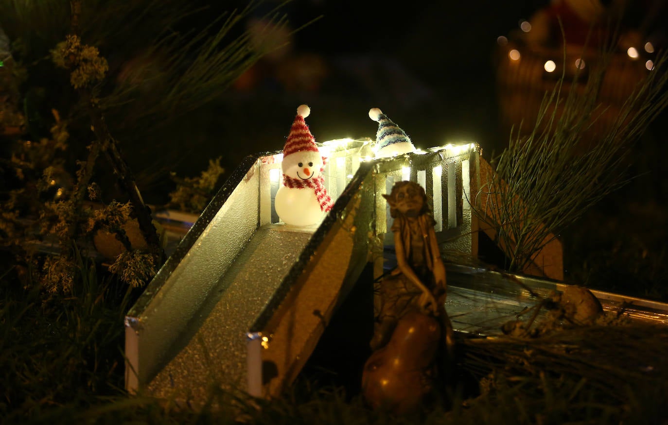 Iluminacion navideña en la localidad de San Andrés de Montejos