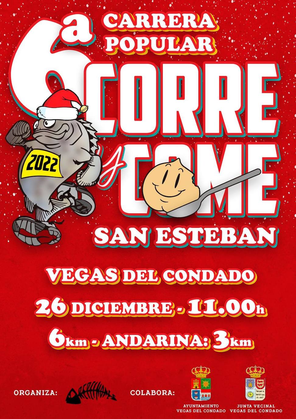 Imagen - Cartel de la carrera popular 'Corre y Come' que se celebrará el próximo 26 de diciembre en Vegas del Condado.