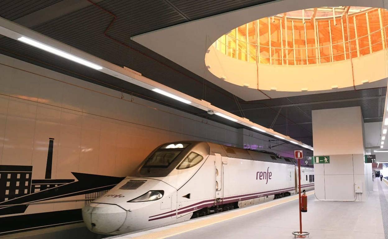 Estación de trenes de RENFE en León.