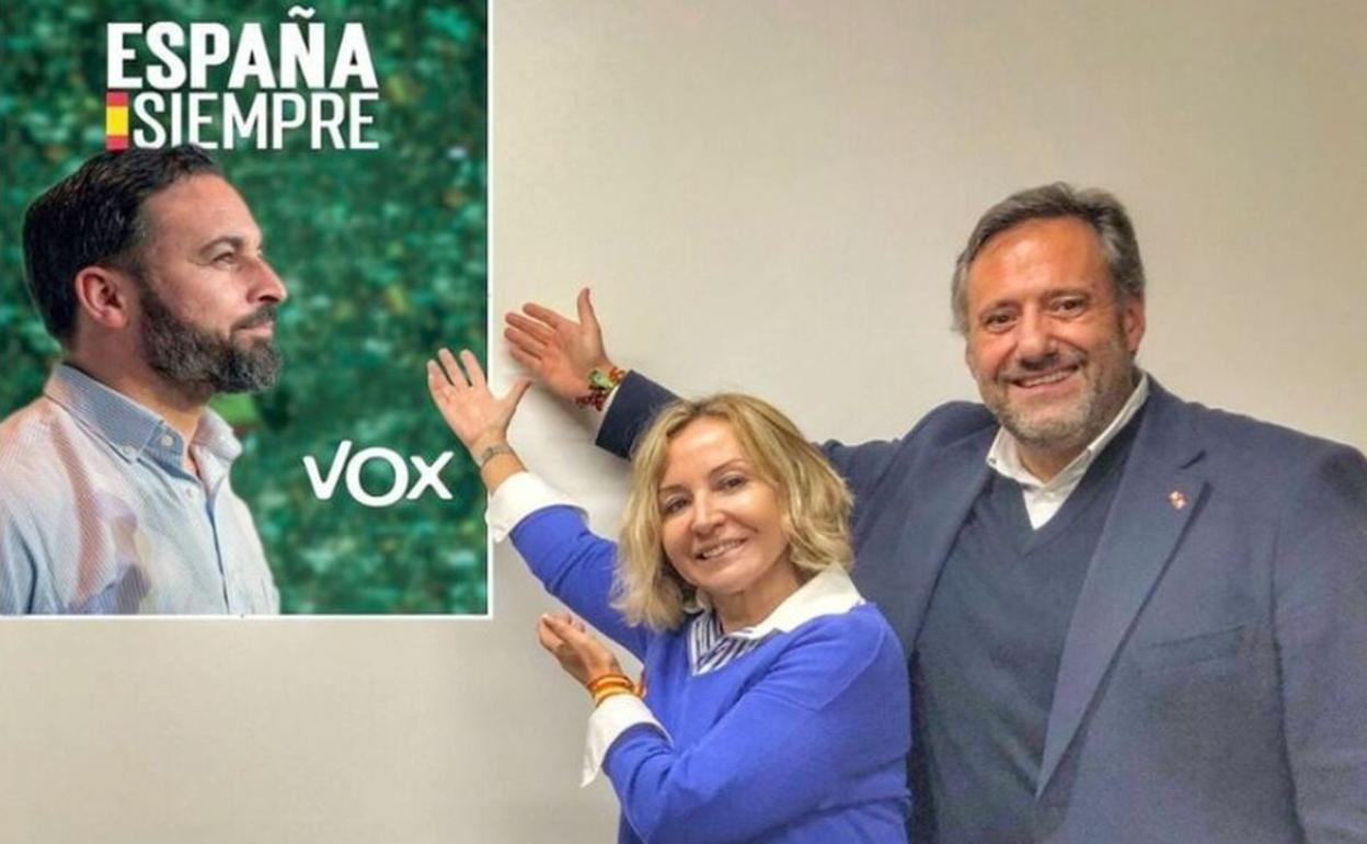 Blanca Herreros, junto a Carlos Pollán, en la campaña del pasado 13F. 