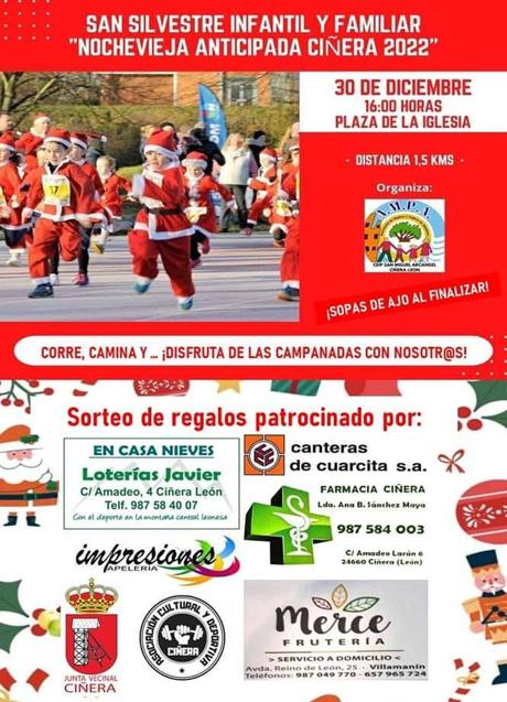 Imagen - Cartel de la I San Silvestre Familiar de Ciñera.