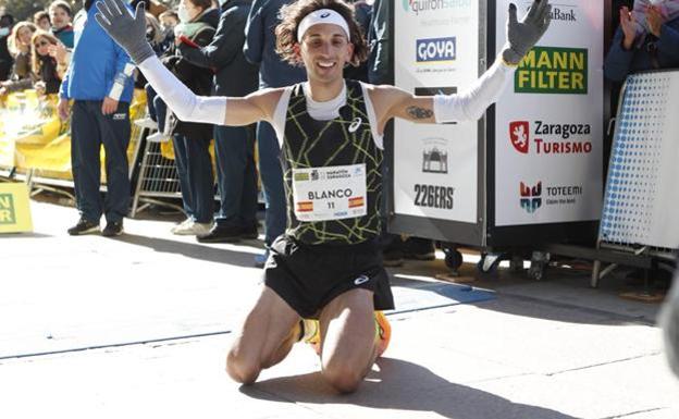 Jorge Blanco se coronó en Zaragoza como campeón nacional de maratón.