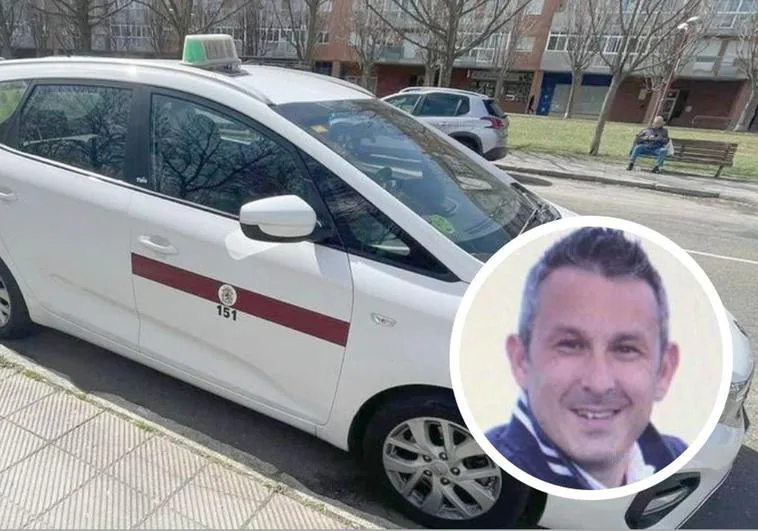 David 'el del Chorco' junto a su nuevo taxi, el '151' de León capital.