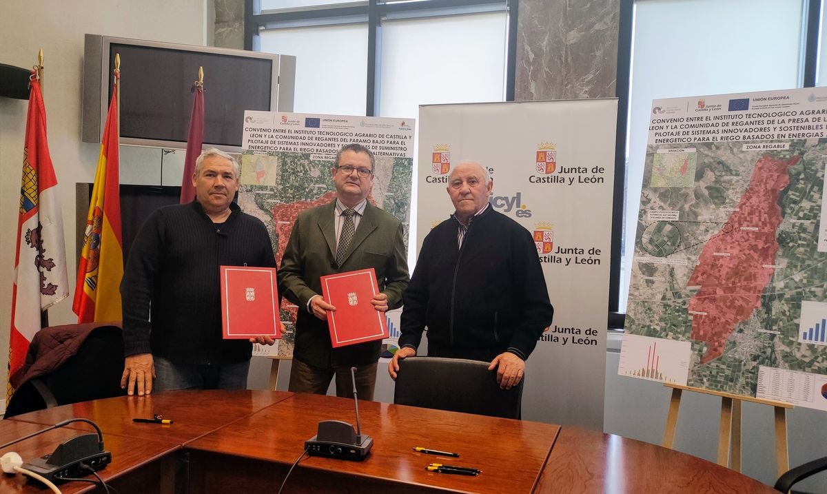 La Junta firma dos convenios con los Regantes del Páramo y Presa de la Tierra