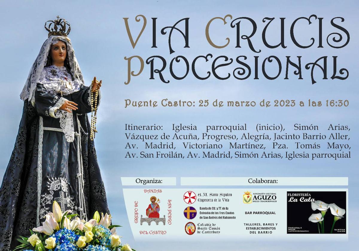 Puente Castro recupera este sábado de Lázaro su Viacrucis procesional