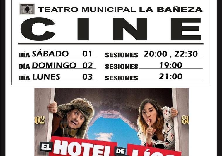 El Teatro Municipal de La Bañeza recupera el cine con 'El Hotel de los Líos'
