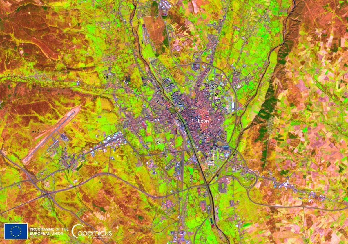 Image taken by Copernicus of Lyon from space