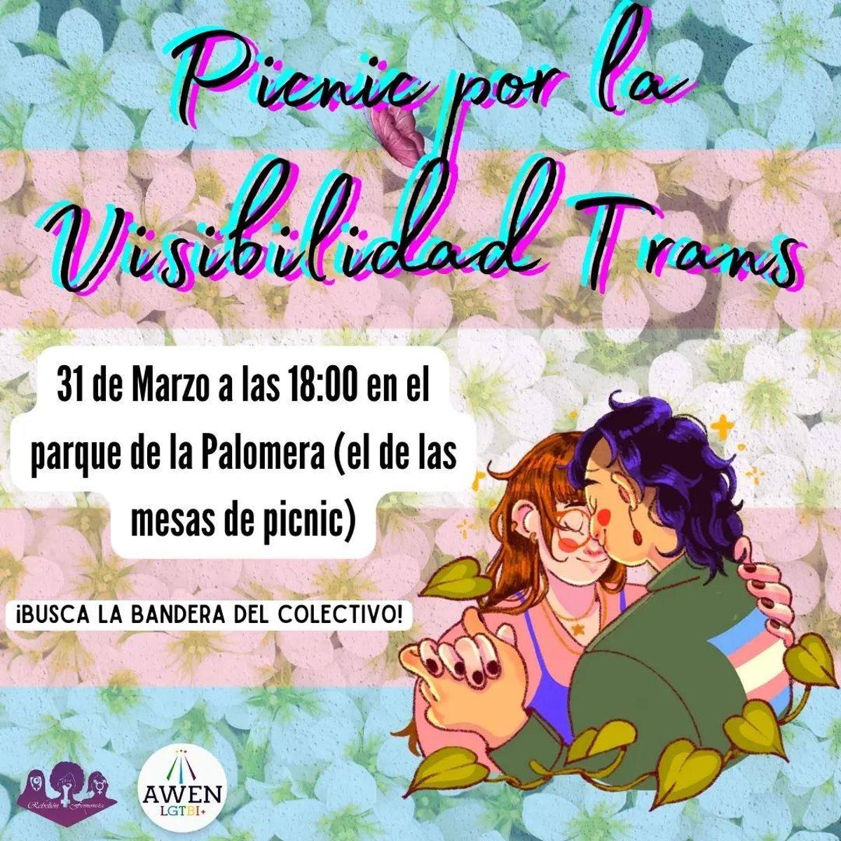 Awen y Rebelión Feminista organizan un picnic por la visibilidad trans en León.