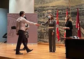 Empleados públicos de la Junta en León, durante un homenaje por su labor.