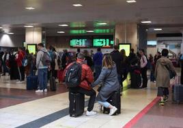 Estación de trenes de Chamartín en Madrid.