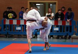 Un instante del campeonato celebrado este sábado en el Pabellón 'La Torre' de León.