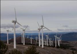 Parque eólico instalado en una provincia de Castilla y León.