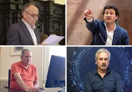 De arriba a abajo y de izquierda a derecha: Juan José Alonso Perandones (Astorga); Manuel García (Villaquilambre); Carlos Gutiérrez (Valdefresno); Higinio García (Villamañán), alcaldes que no fueron los más votados de su municipio.