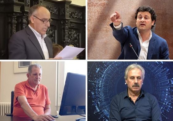 De arriba a abajo y de izquierda a derecha: Juan José Alonso Perandones (Astorga); Manuel García (Villaquilambre); Carlos Gutiérrez (Valdefresno); Higinio García (Villamañán), alcaldes que no fueron los más votados de su municipio.