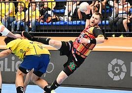 Zanas Virbauskas, en un lance del partido.