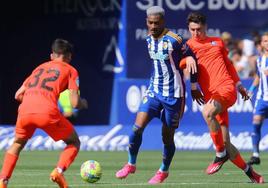 Derik, en el partido ante el Andorra.