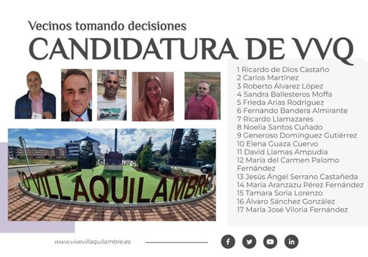 Vive Villaquilambre presenta su lista para las elecciones municipales del 28 de mayo.