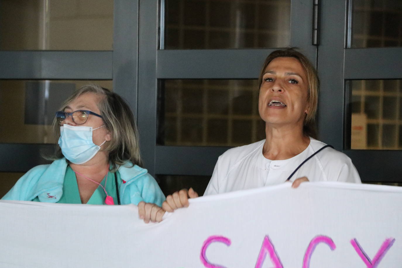 Protesta a las puertas del hospital