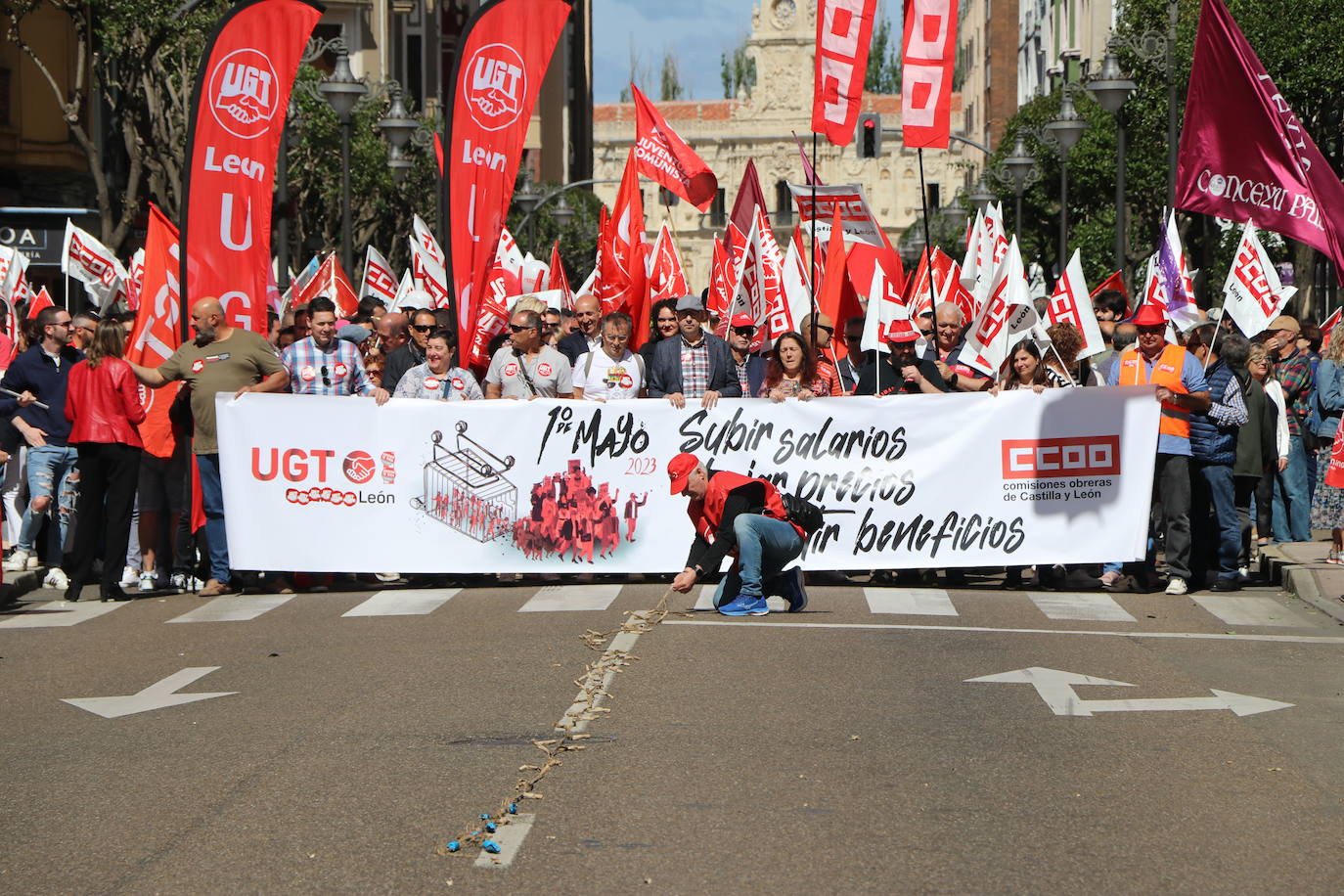 Manifestación del Primero de Mayo en León