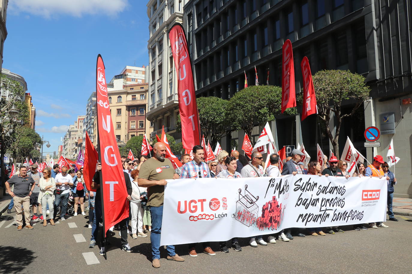 Manifestación del Primero de Mayo en León