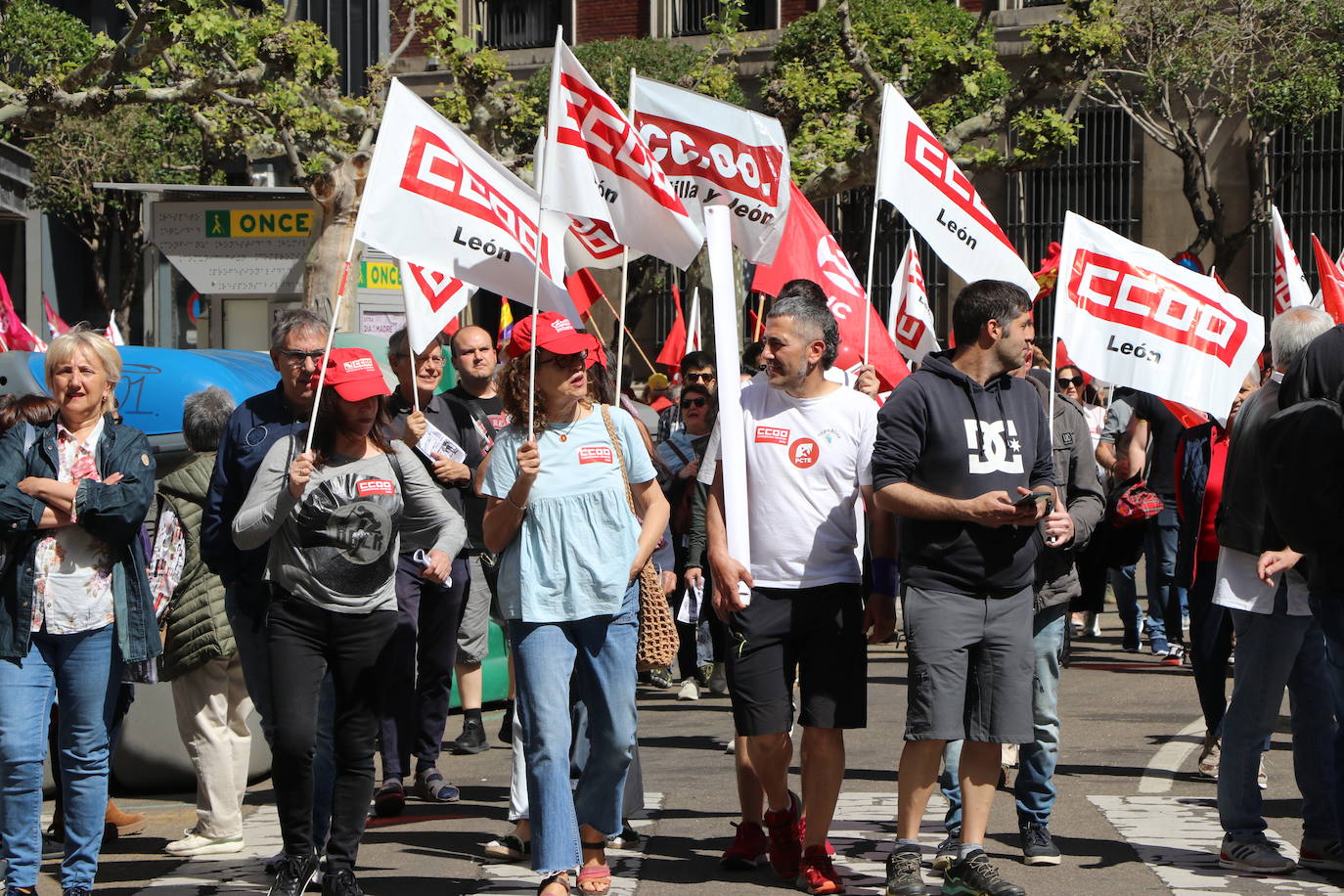 Manifestación del Primero de Mayo en León