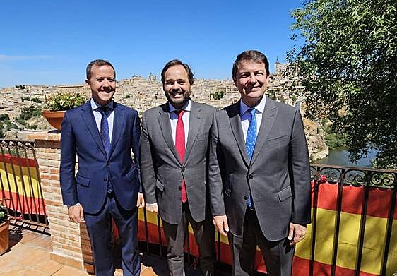 Alfonso Fernández Mañueco acompaña a los candidatos de Castilla-La Mancha y Toledo.
