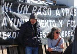 Imagen de la huelga de los trabajadores de FCC Medioambiente en Ponferrada.