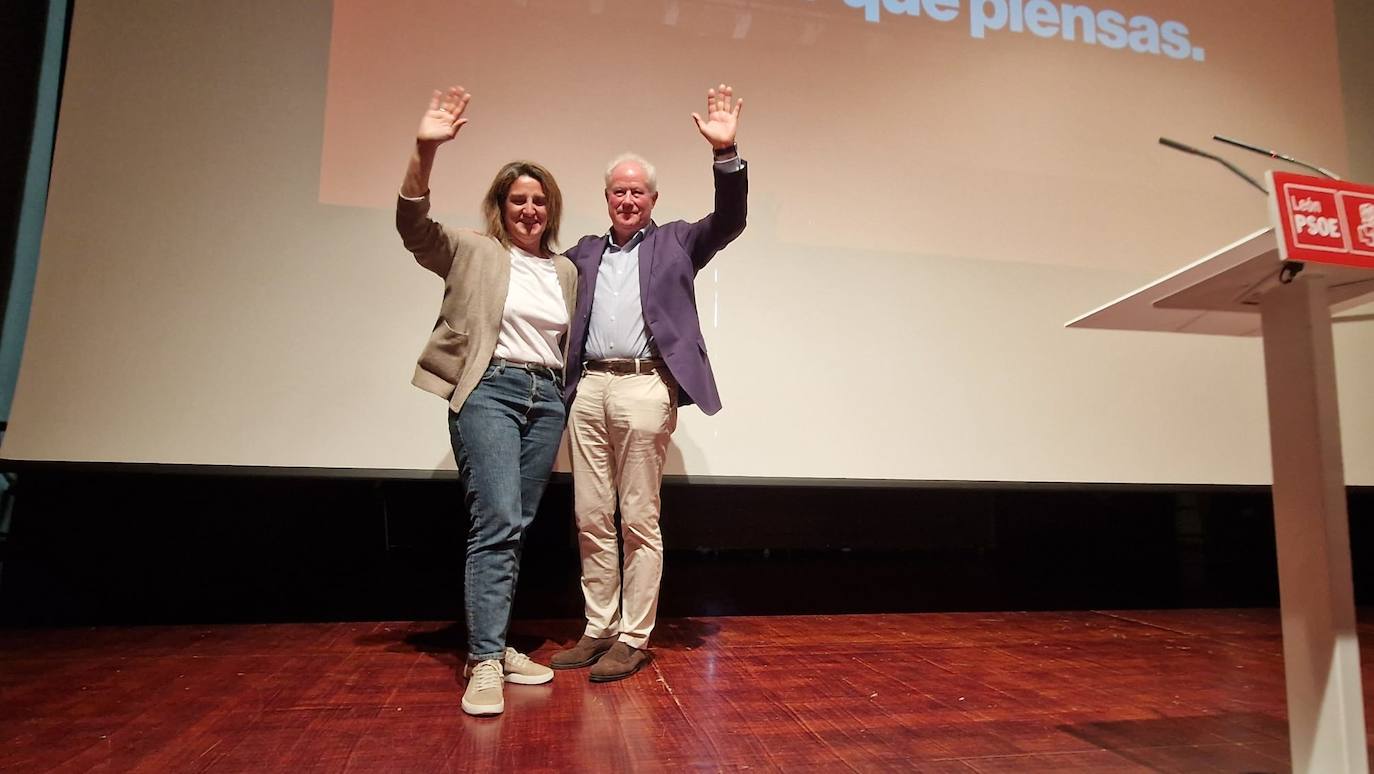 Teresa Ribera asiste a la presentación de la candidatura del PSOE en Fabero